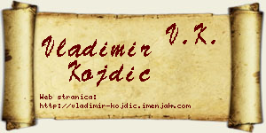 Vladimir Kojdić vizit kartica